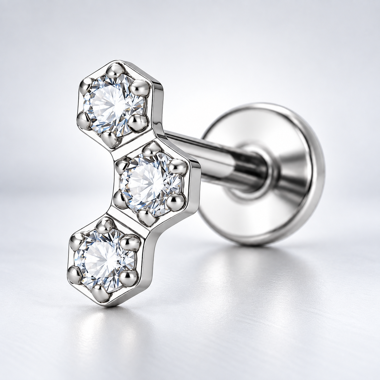 Triple Hexagon - Titanium