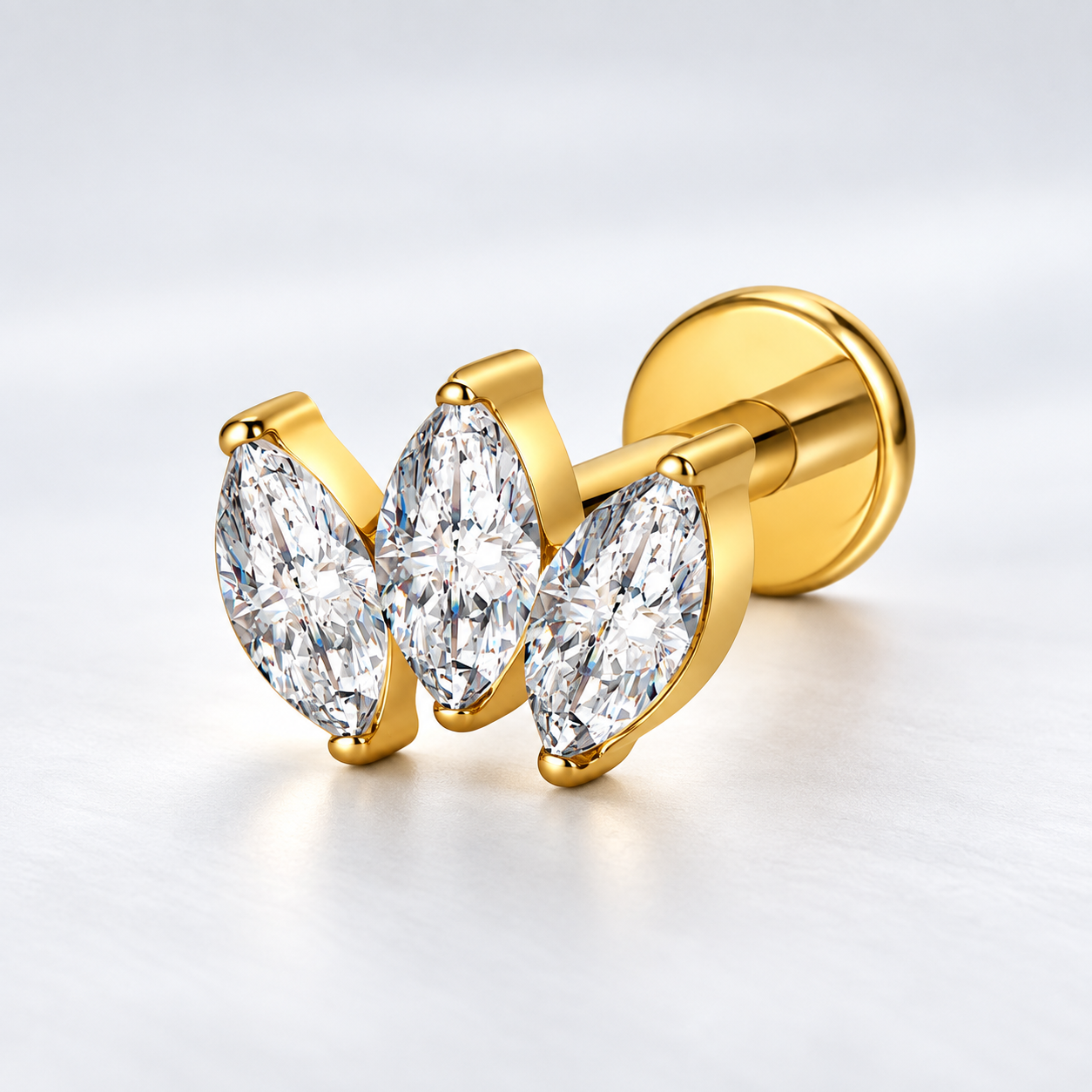 Triple Marquise - Titanium