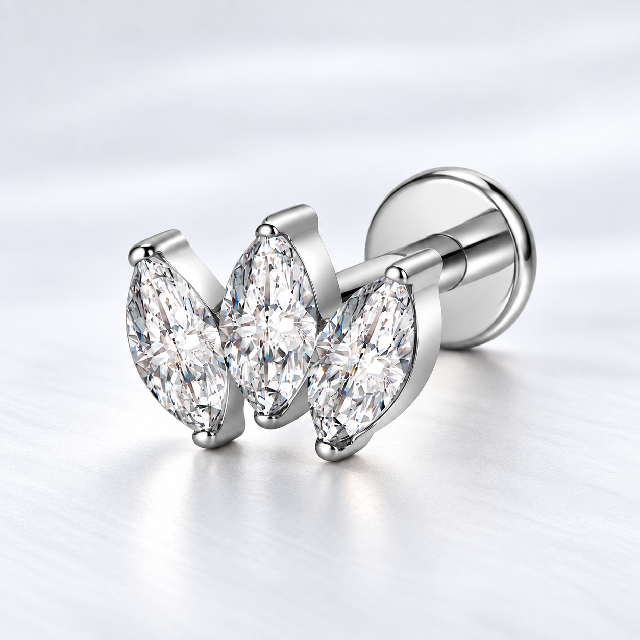 Triple Marquise - Titanium
