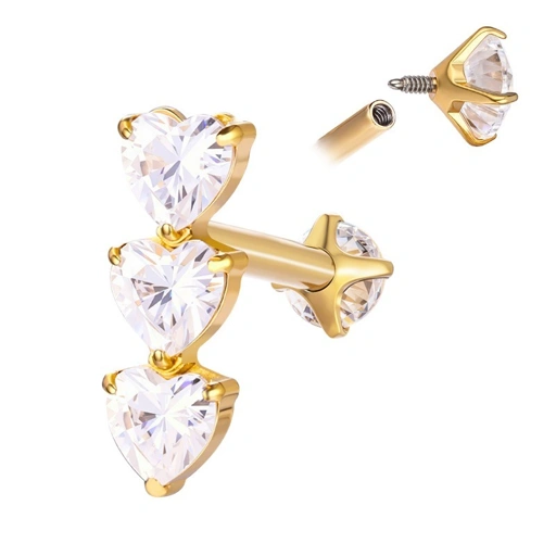 Image of Triple Heart Cascade - Titanium