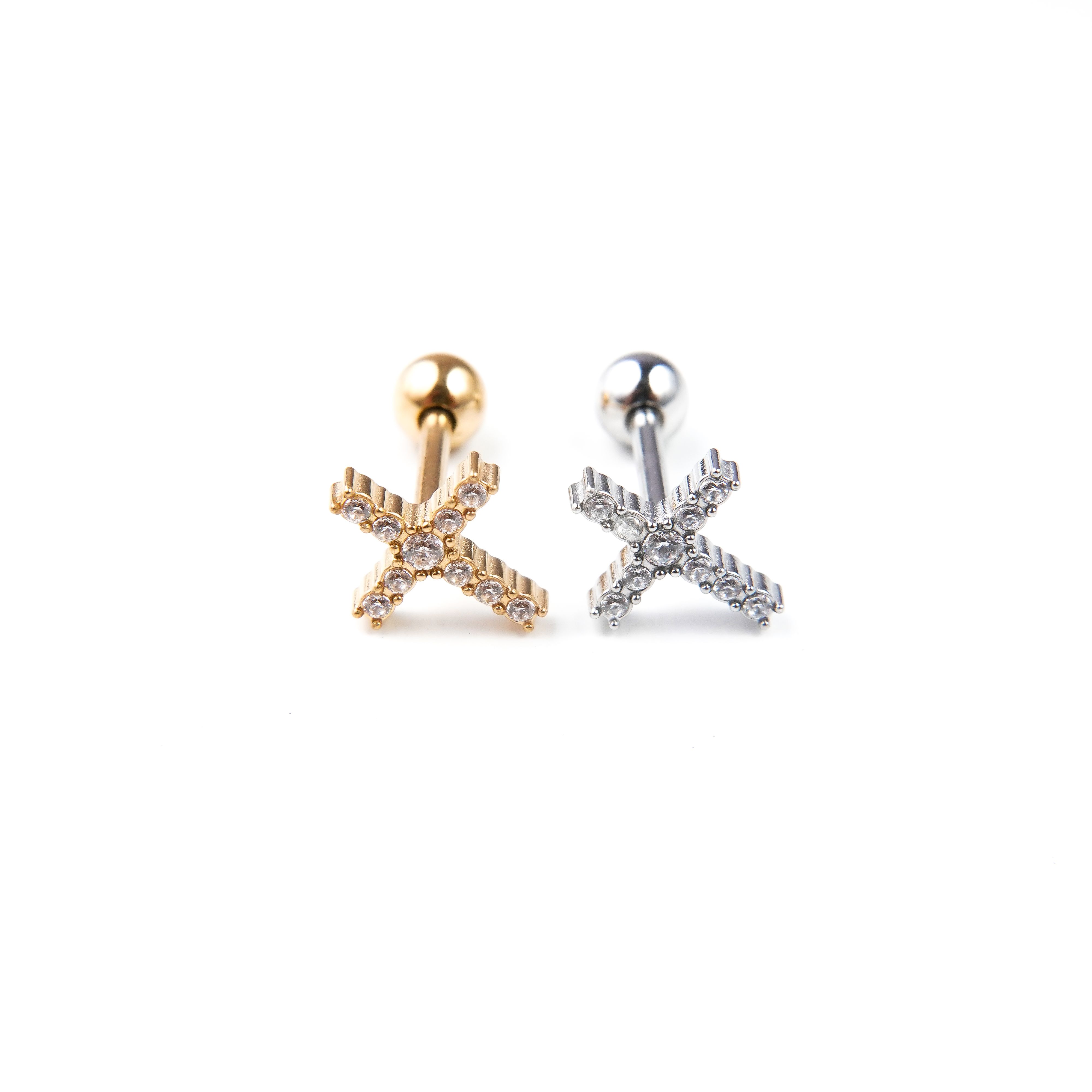 Cross Stud Stainless Steel Jewelry