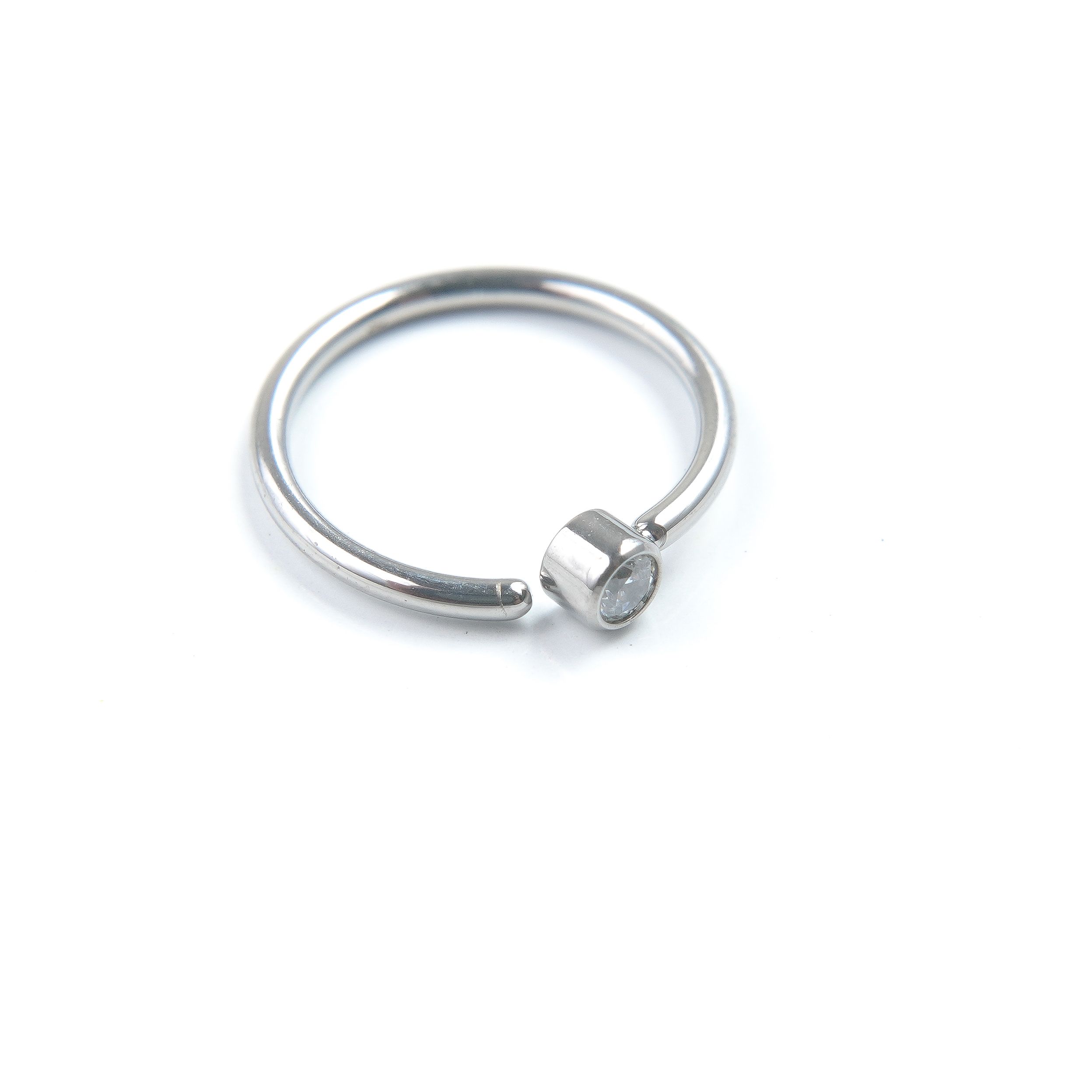 2mm Gem Fix Nostril Hoop Lip Ear Cartilage