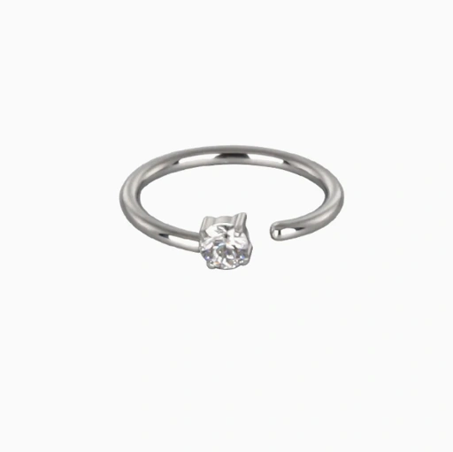 Image of 2mm Gem End Nostril Hoop Lip Ear Cartilage