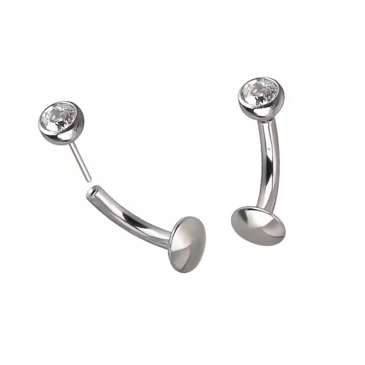 Banana Floating Belly Piercing Titanium