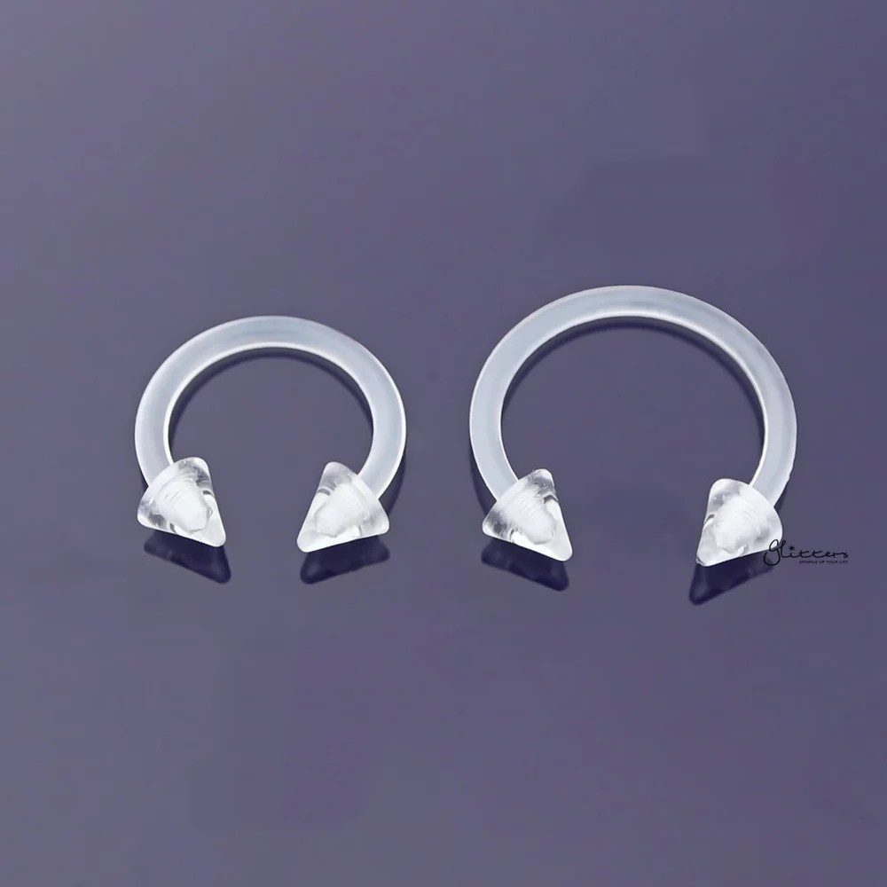 Clear Horseshoe Retainer Spikes