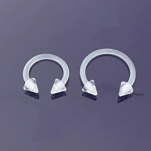 Image of Clear Horseshoe Retainer Spikes