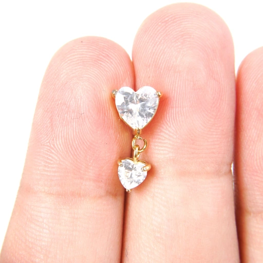 Image of Dual Heart - Stud