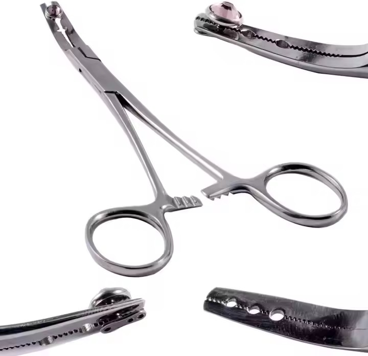Dermal Anchor Forceps 1mm, 1.2mm & 1.6mm Holes - Tools