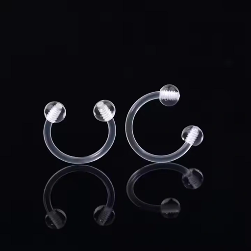Image of Hypoallergenic Clear Horseshoe Retainer