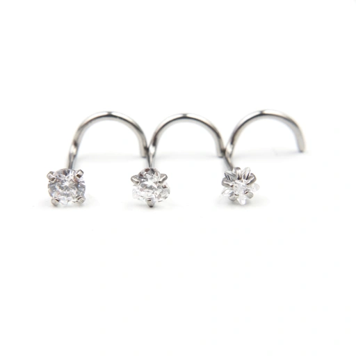 Image of Round Star Heart 3mm - Nostril Screw