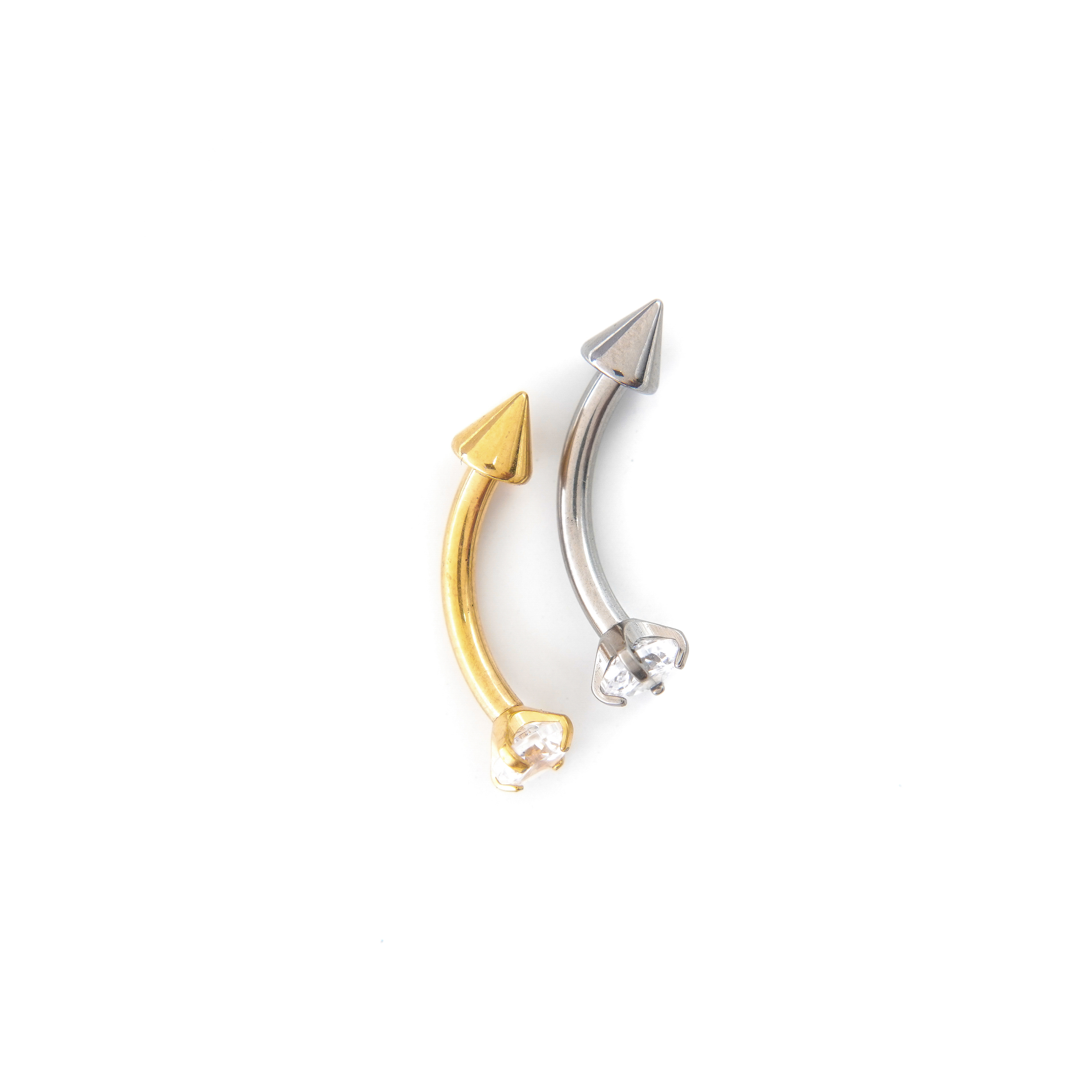 Evanna Curved Barbell - Eyebrow Lip Piercing