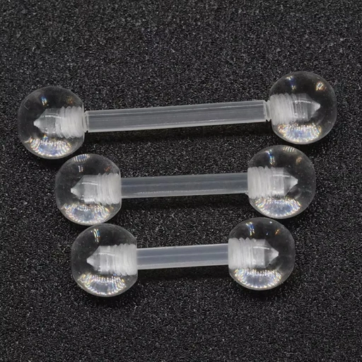 Image of Straight Bar Transparent - Clear Acrylic Retainer