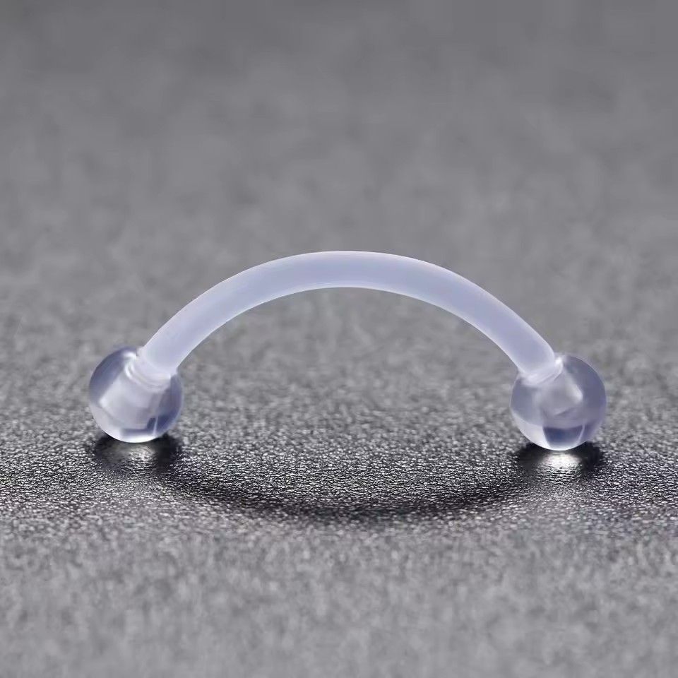 Clear Piercing Retainers - Curved Barbell