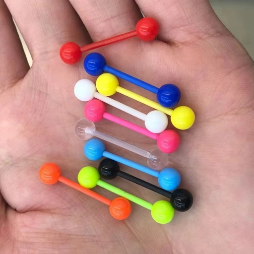 Image of Candy Color Soft Acrylic - Barbell Tongue & Nipple Piercing
