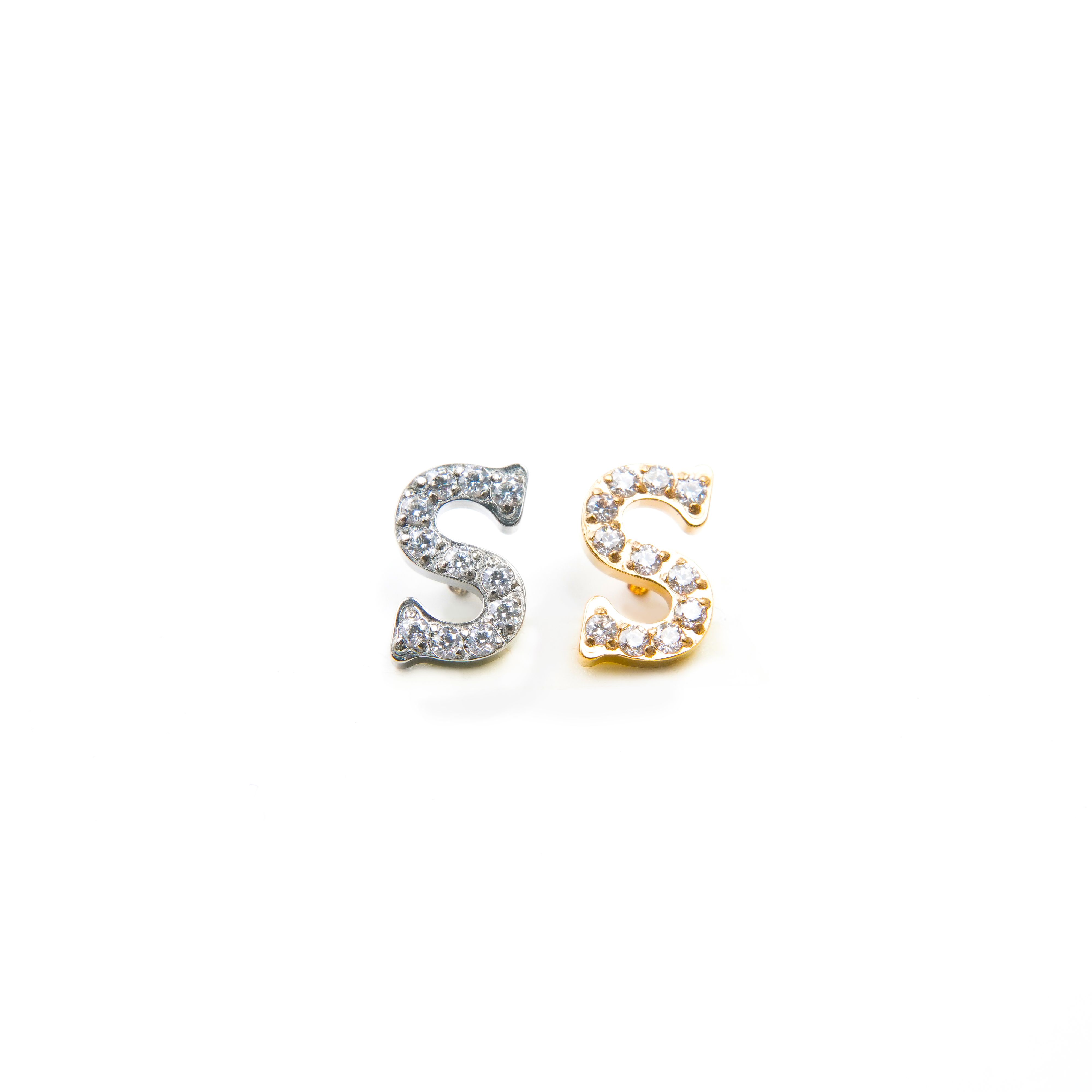 Letter S Piercing Replacement (just Top) - Titanium
