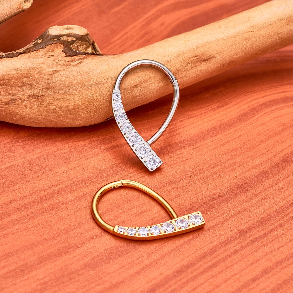 Crystal Teardrop - Titanium