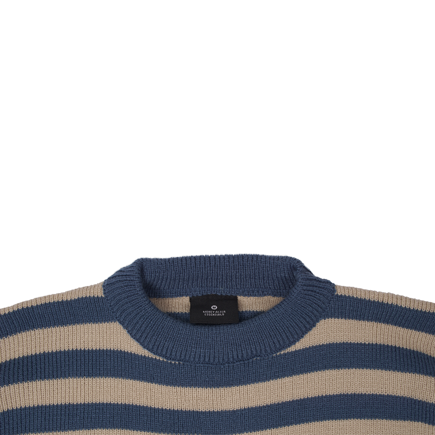 Bloom Stripes Knitwear Denim Khaki