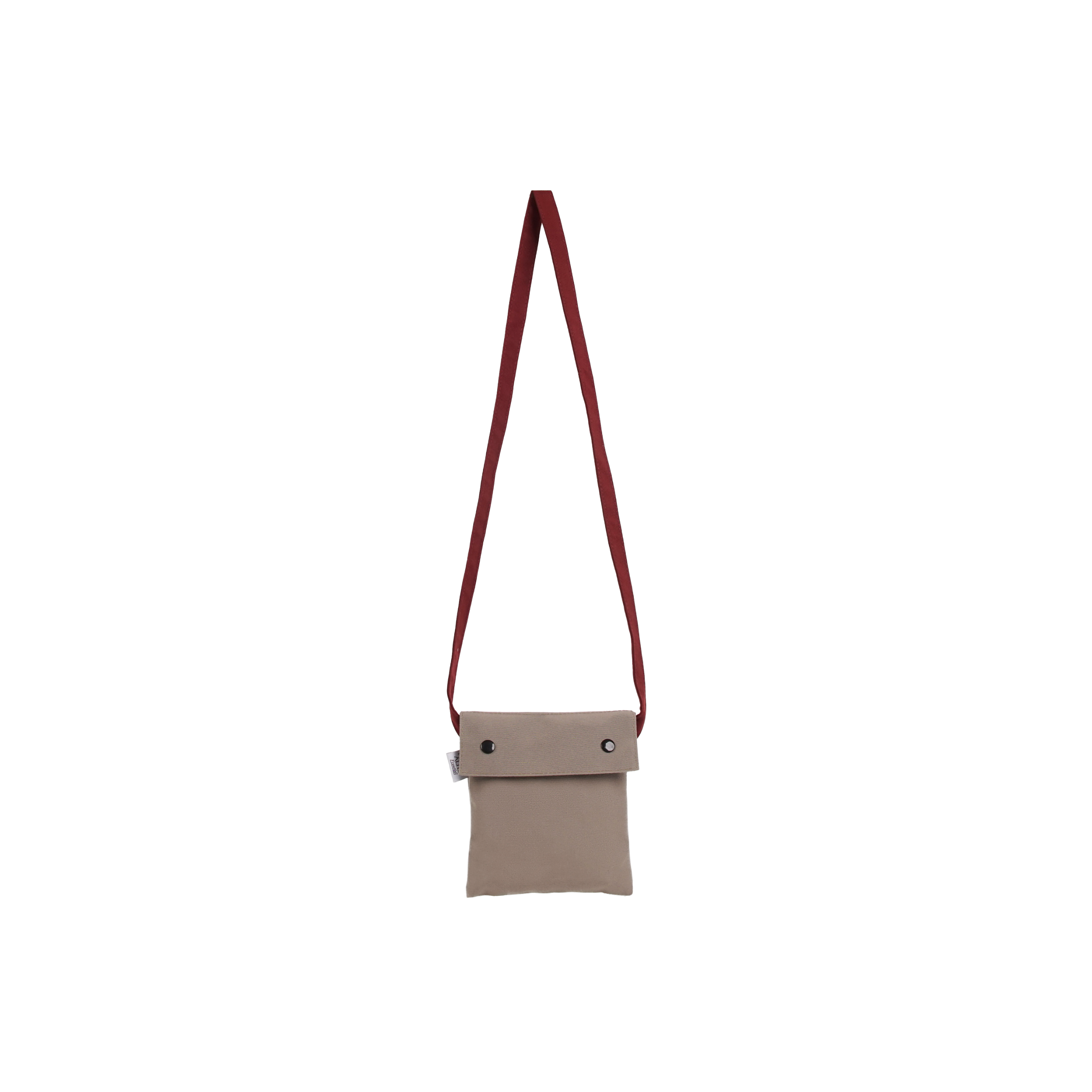 Two Tone Mini Bag Taupe Maroon