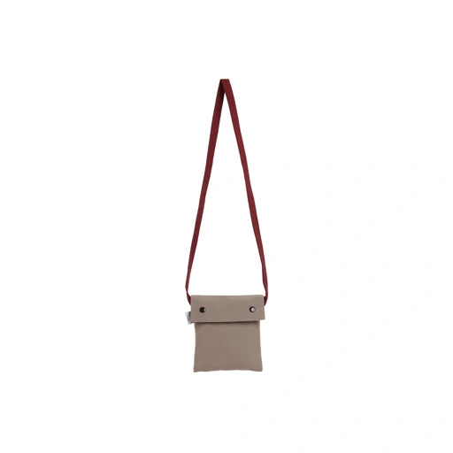 Image of Two Tone Mini Bag Taupe Maroon