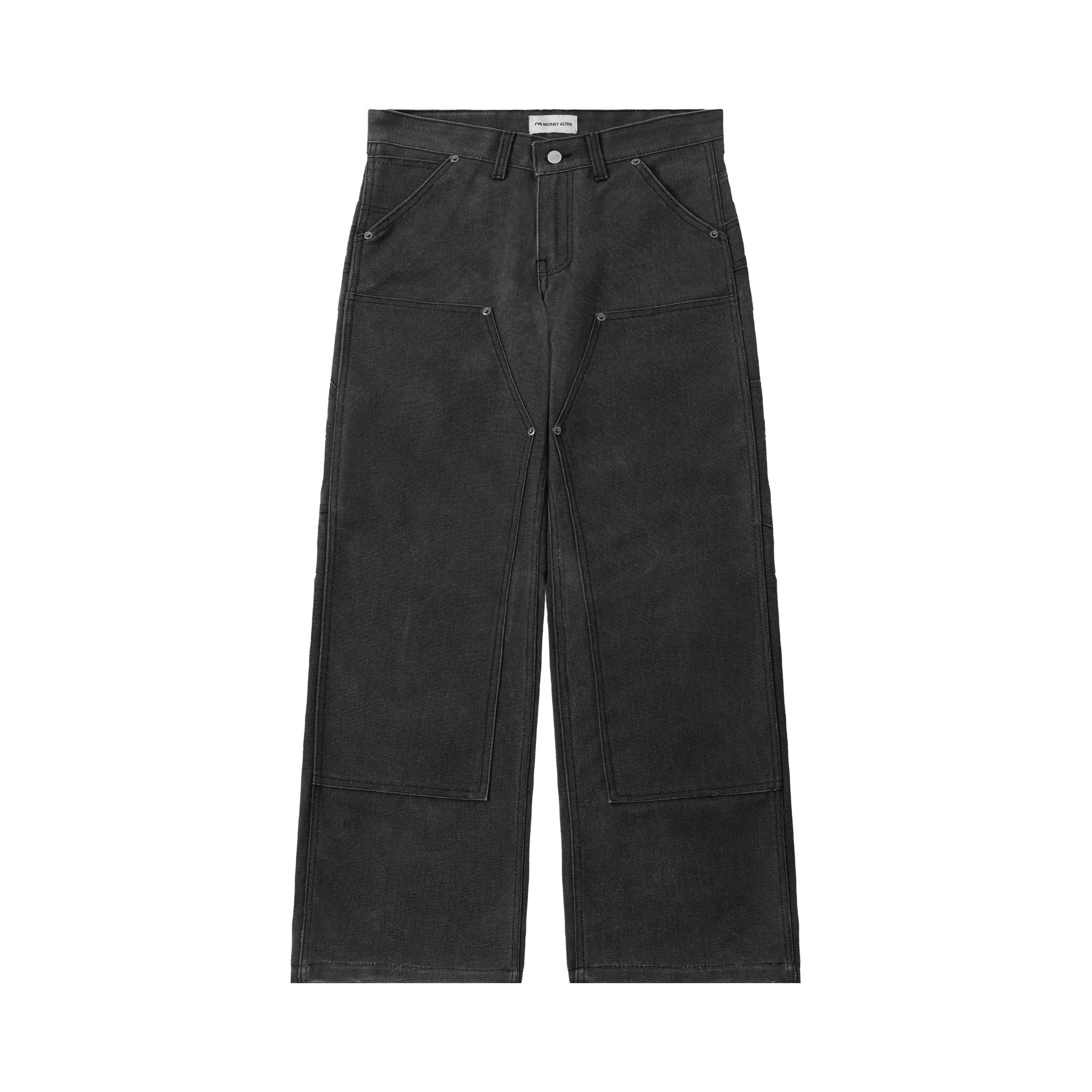 Double Knee Heavy Canvas Pants Faded Black