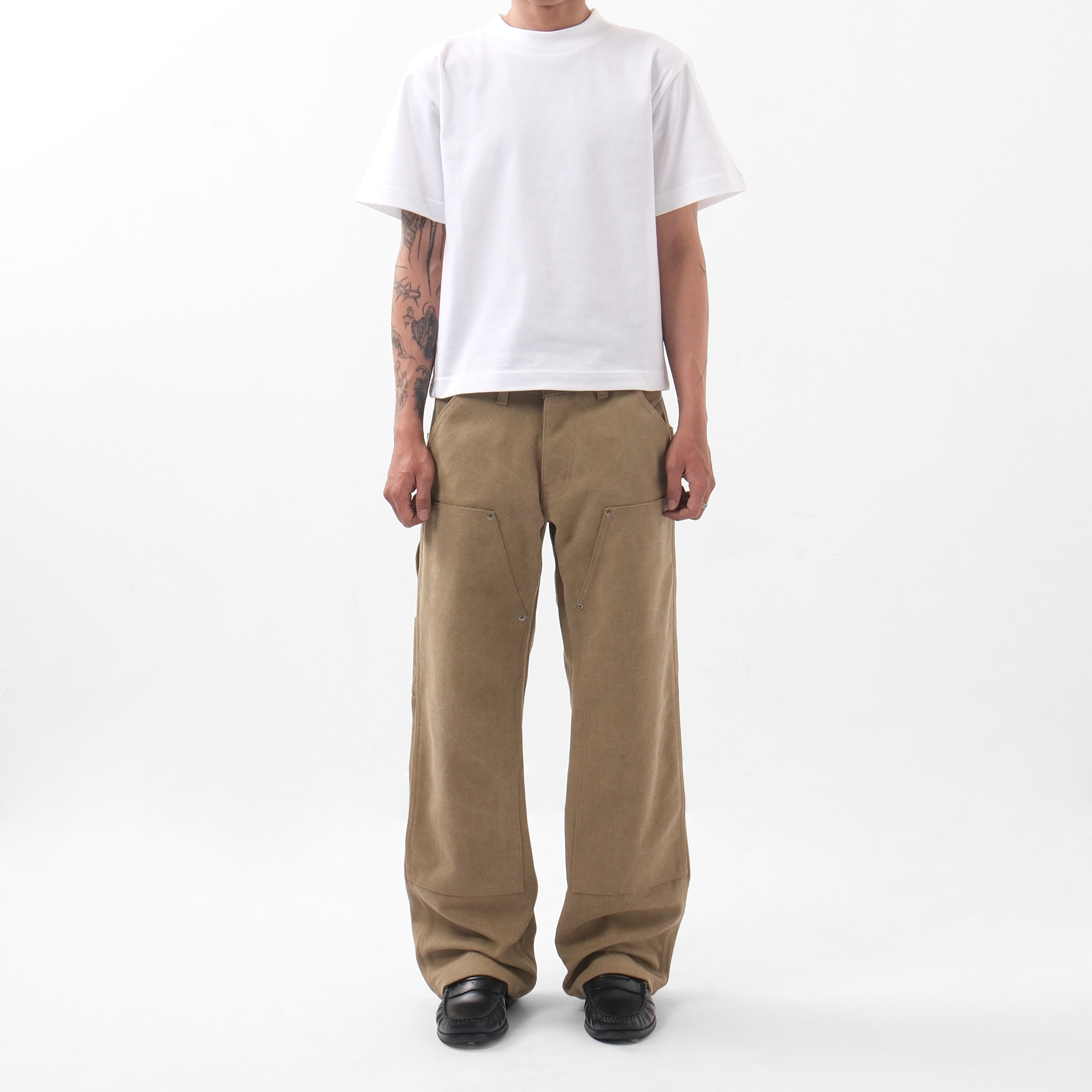 Double Knee Heavy Canvas Pants Faded Camel 