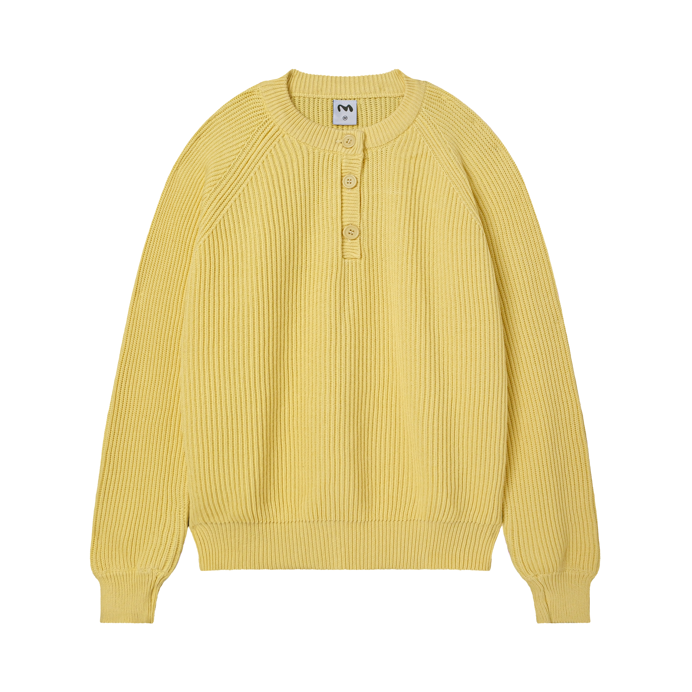Henley Knit Butter Yellow