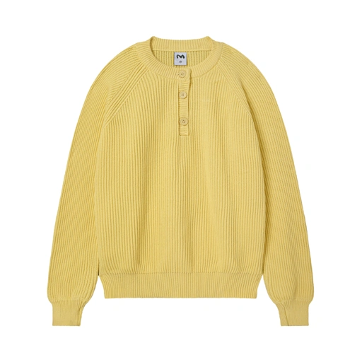 Henley Knit Butter Yellow