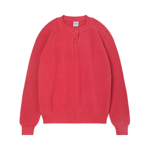 Henley Knit Washed Red