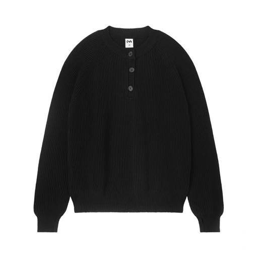 Henley Knit Black
