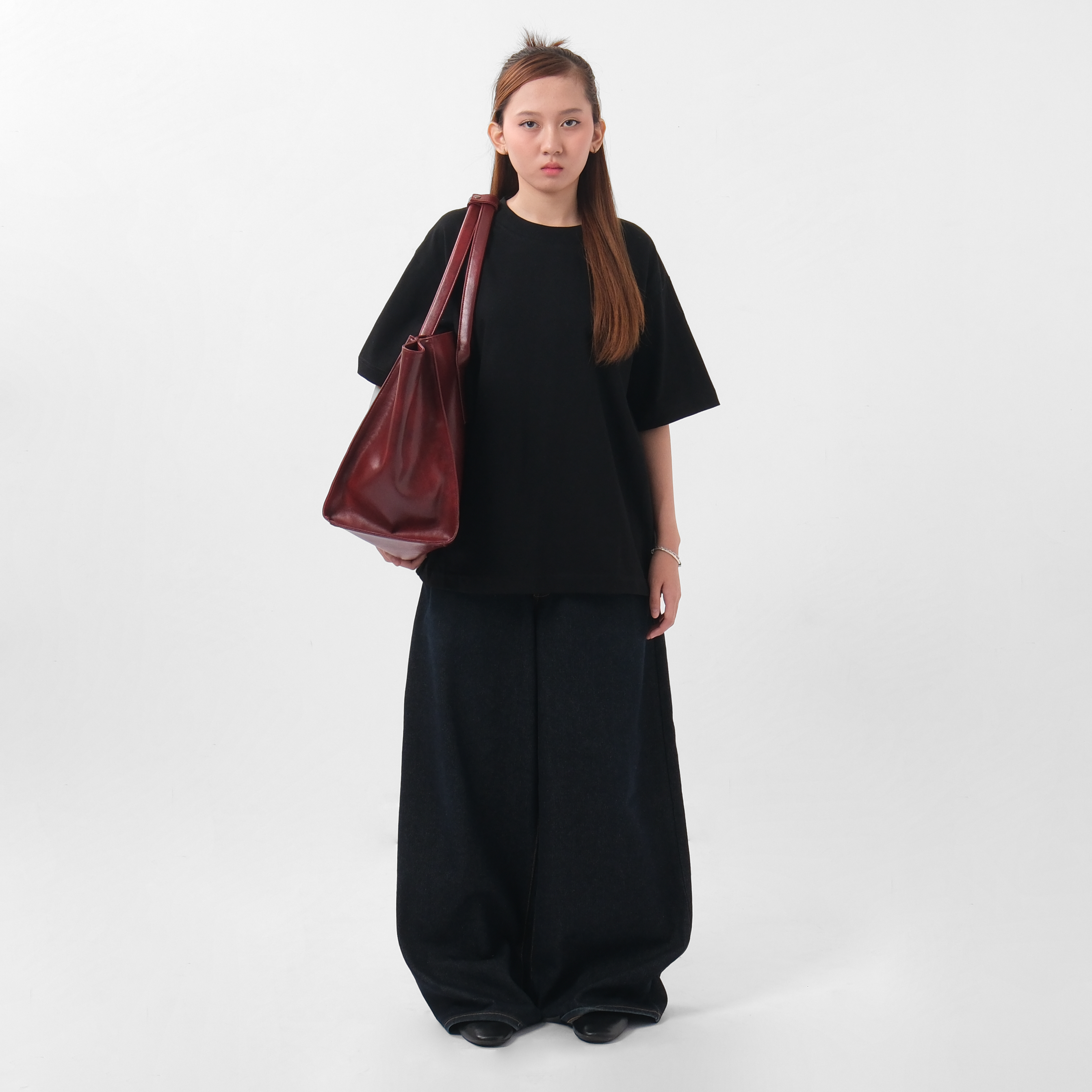 Arlo Leather Tote Bag Maroon