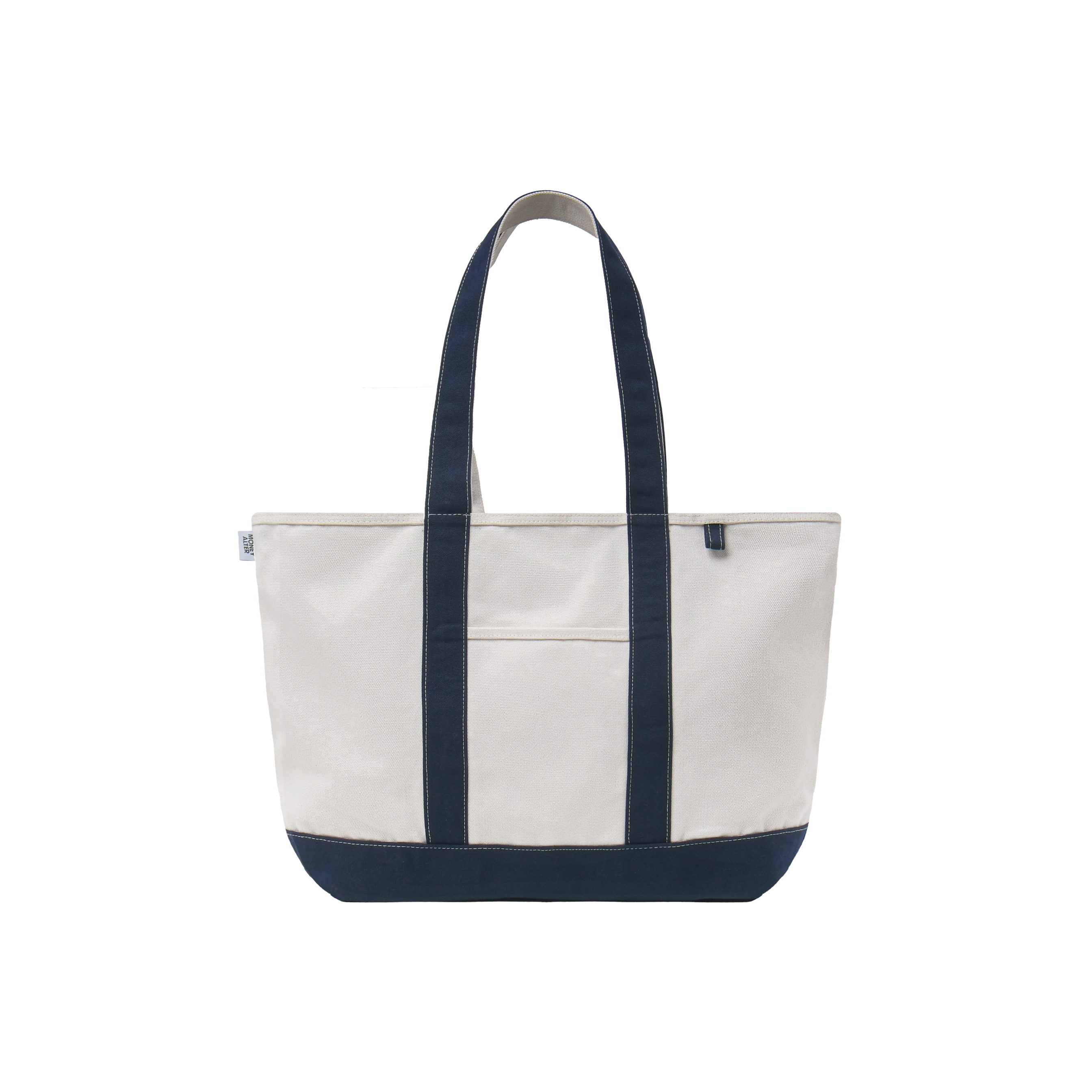Heavy Canvas Totebag Large Size Natural and Navy