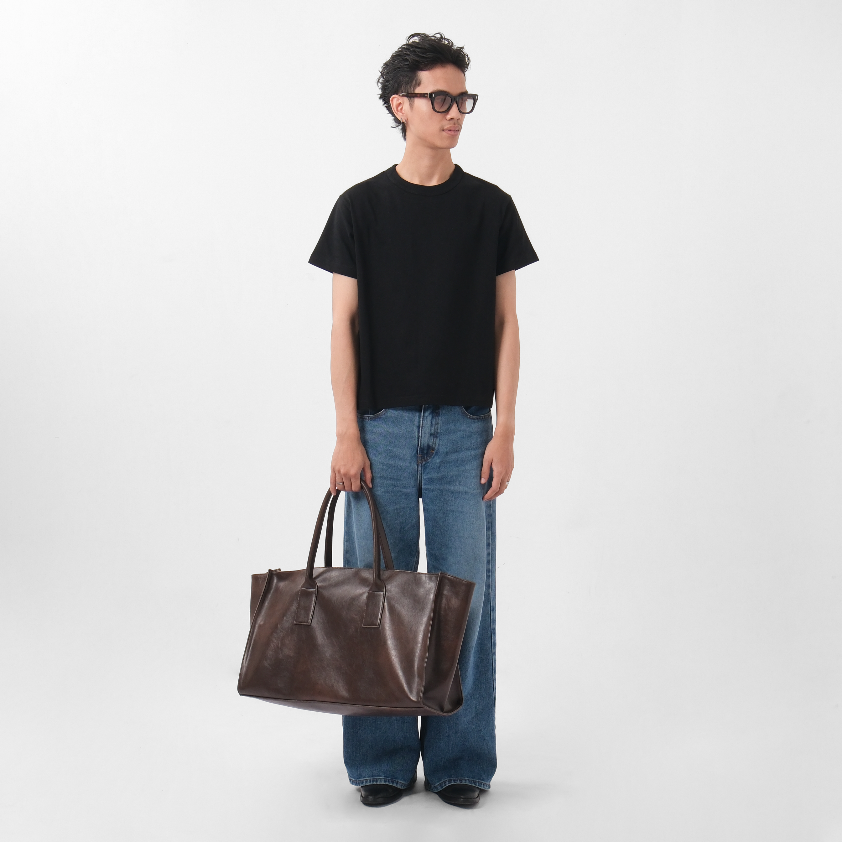 Arlo Leather Tote Bag Brown