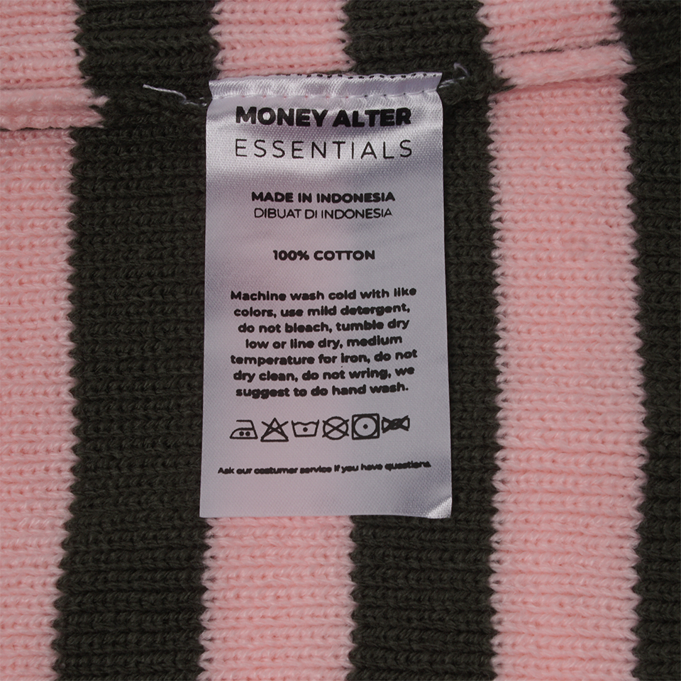 Bloom Stripes Knitwear Army Pink