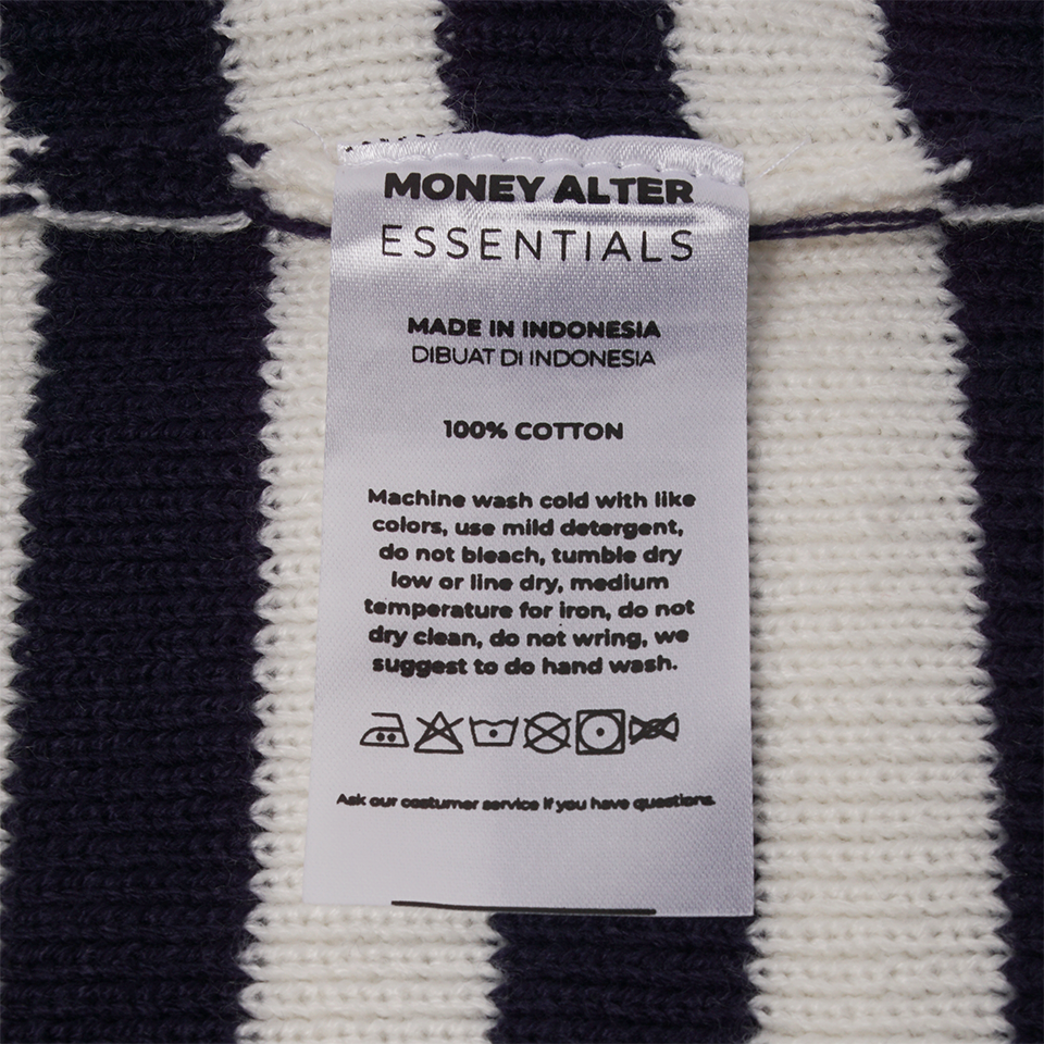 Bloom Stripes Knitwear Navy White