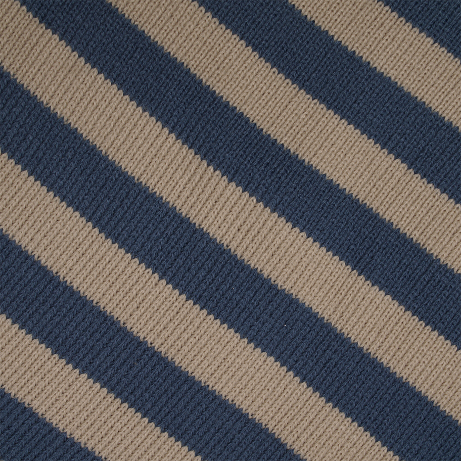 Bloom Stripes Knitwear Denim Khaki