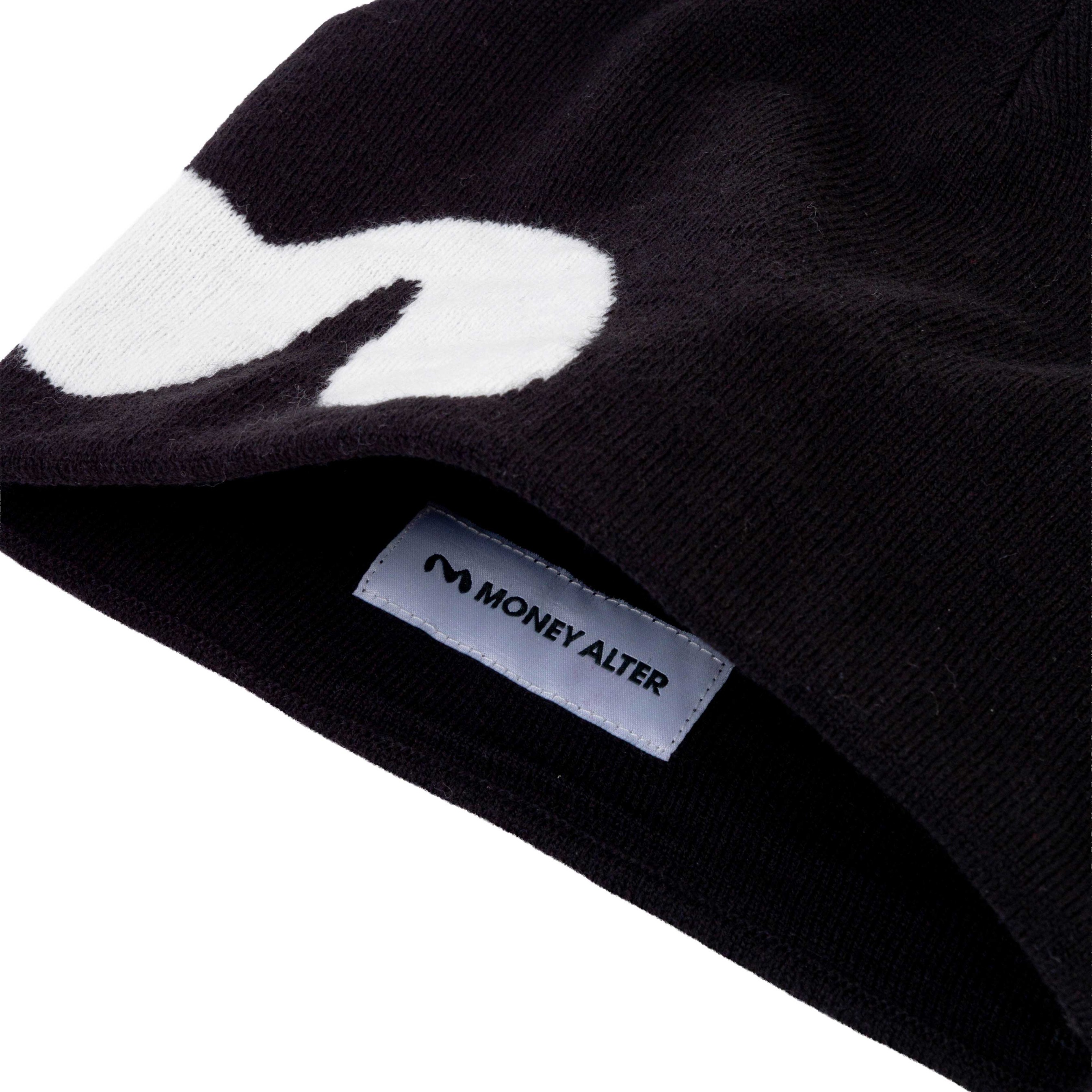 M Logo Beanie Black