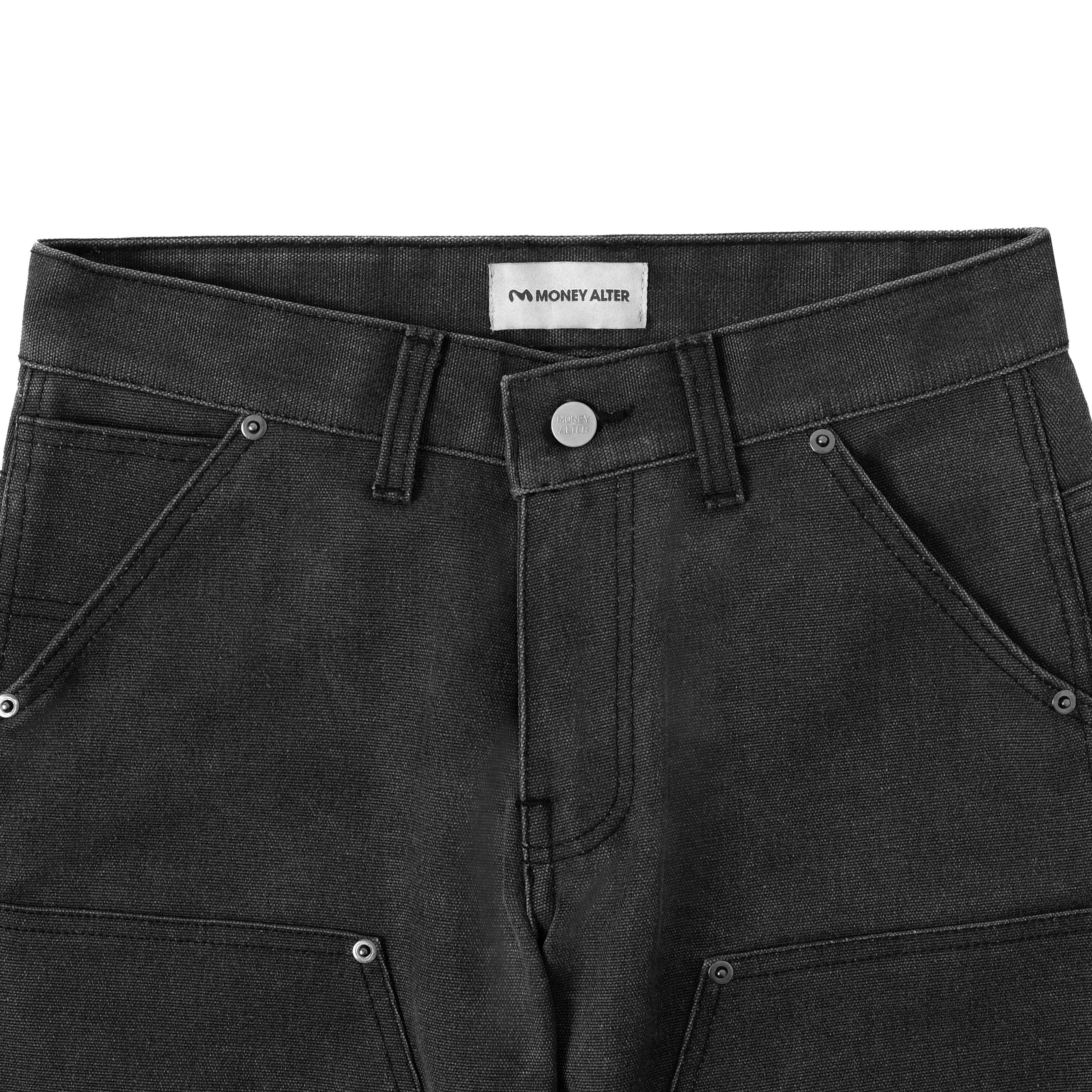 Double Knee Heavy Canvas Pants Faded Black