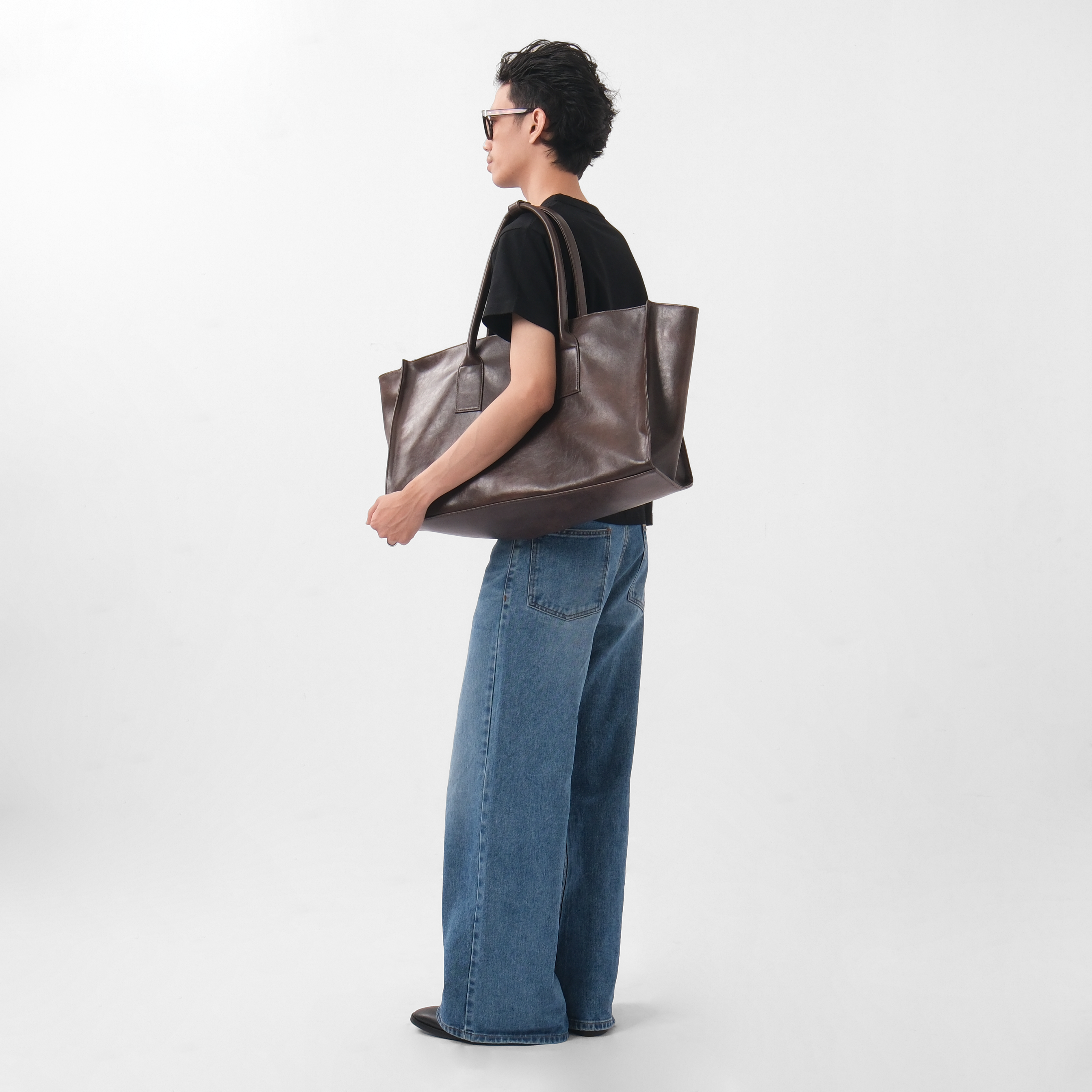 Arlo Leather Tote Bag Brown