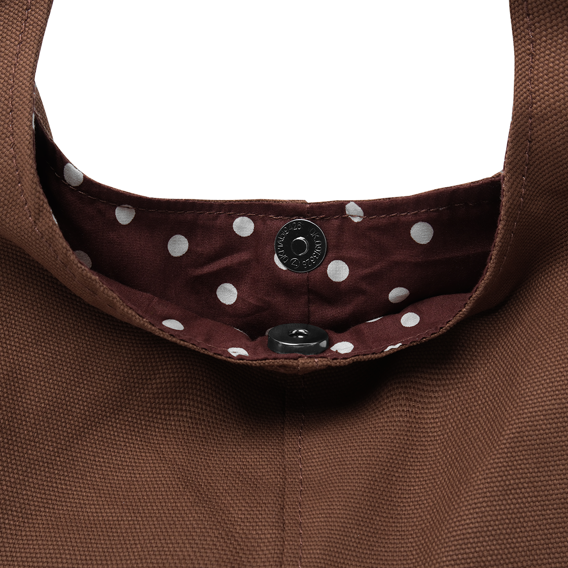 Canvas Mini Hand Bag Walnut