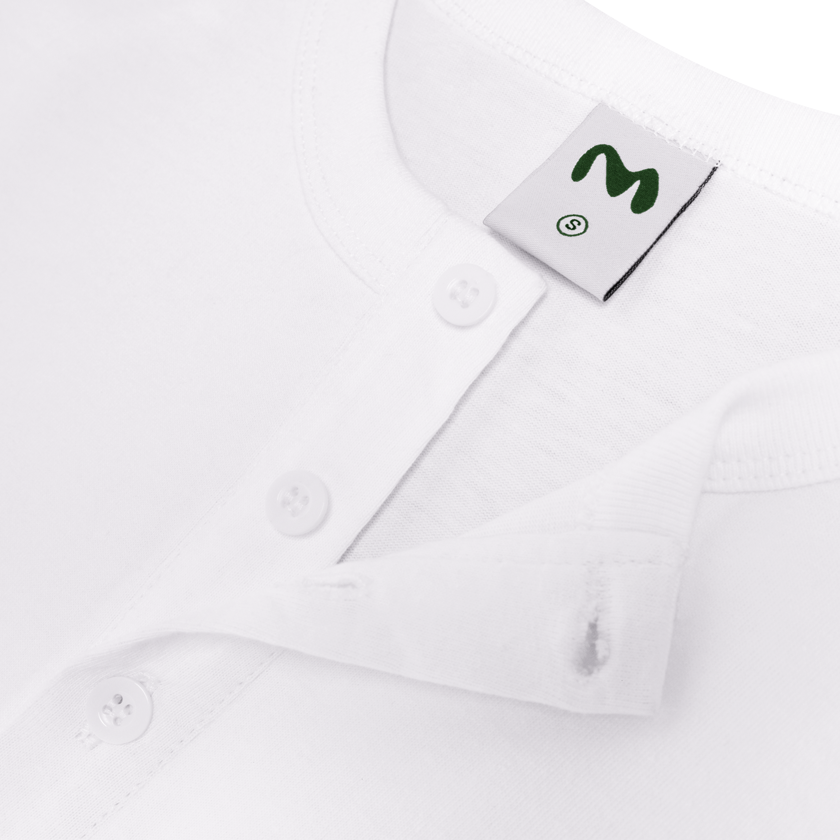 Henley Fitted Long Sleeve Tee White