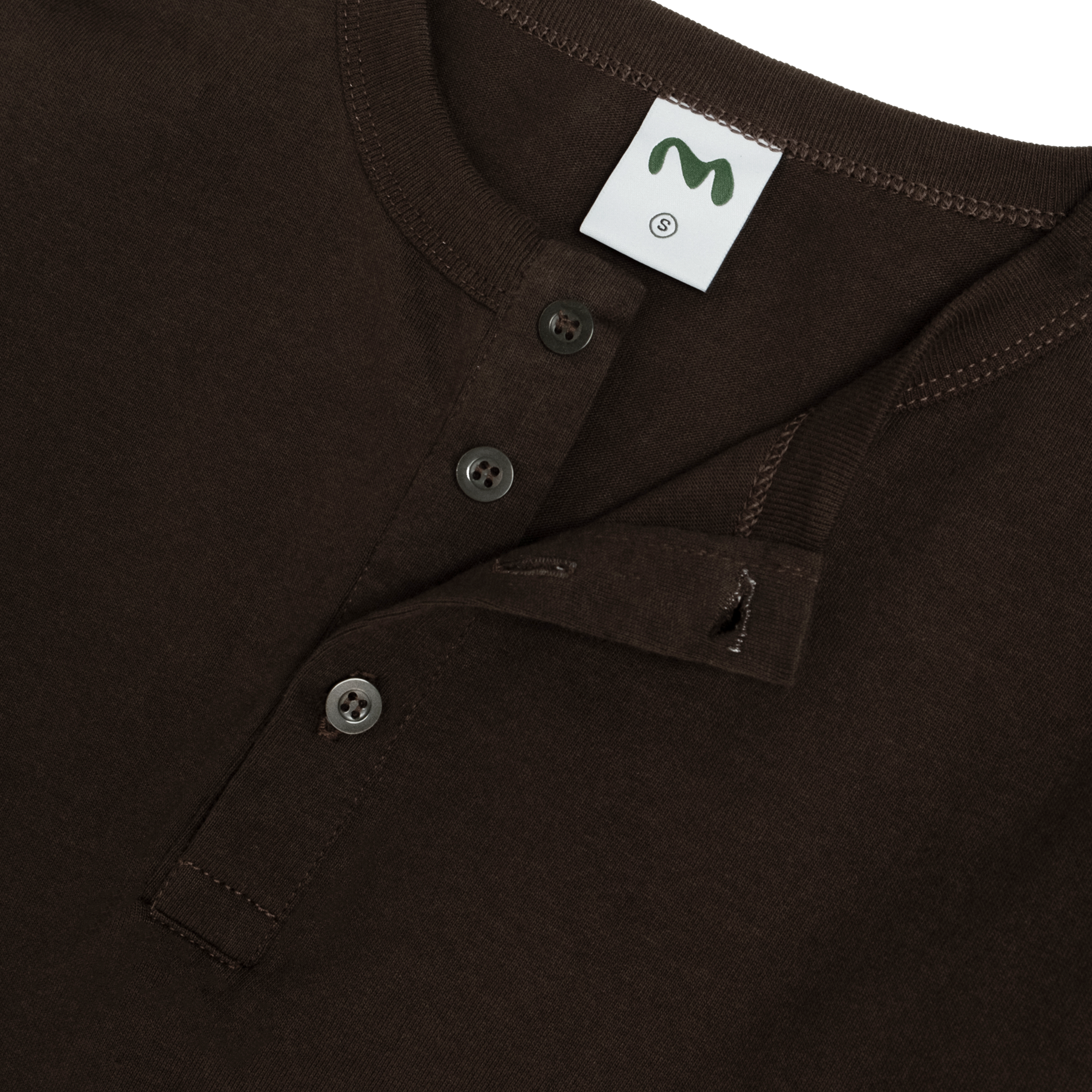Henley Fitted Long Sleeve Tee Brown