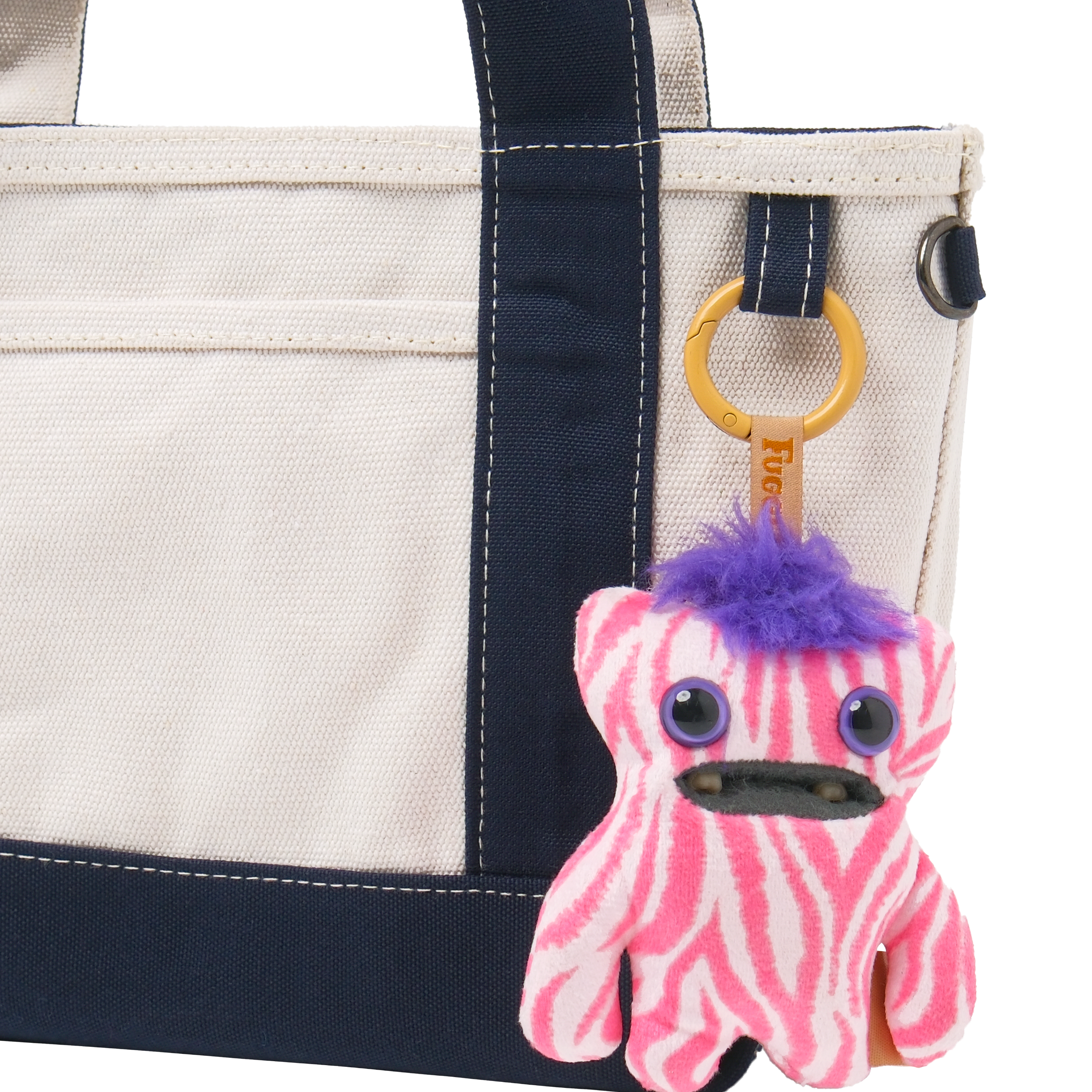 Heavy Canvas Bag Small Size Natural and Navy