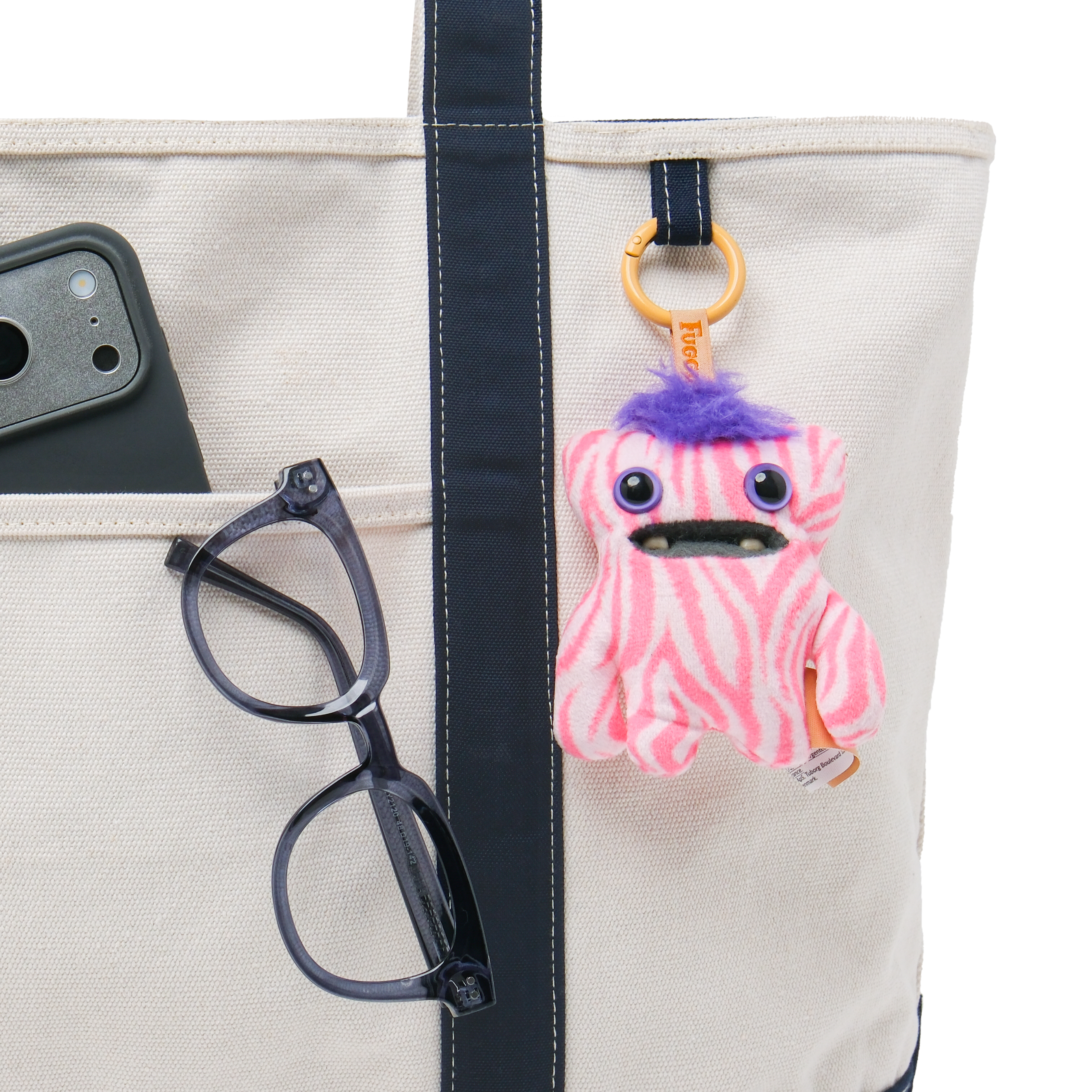 Heavy Canvas Totebag Large Size Natural and Navy