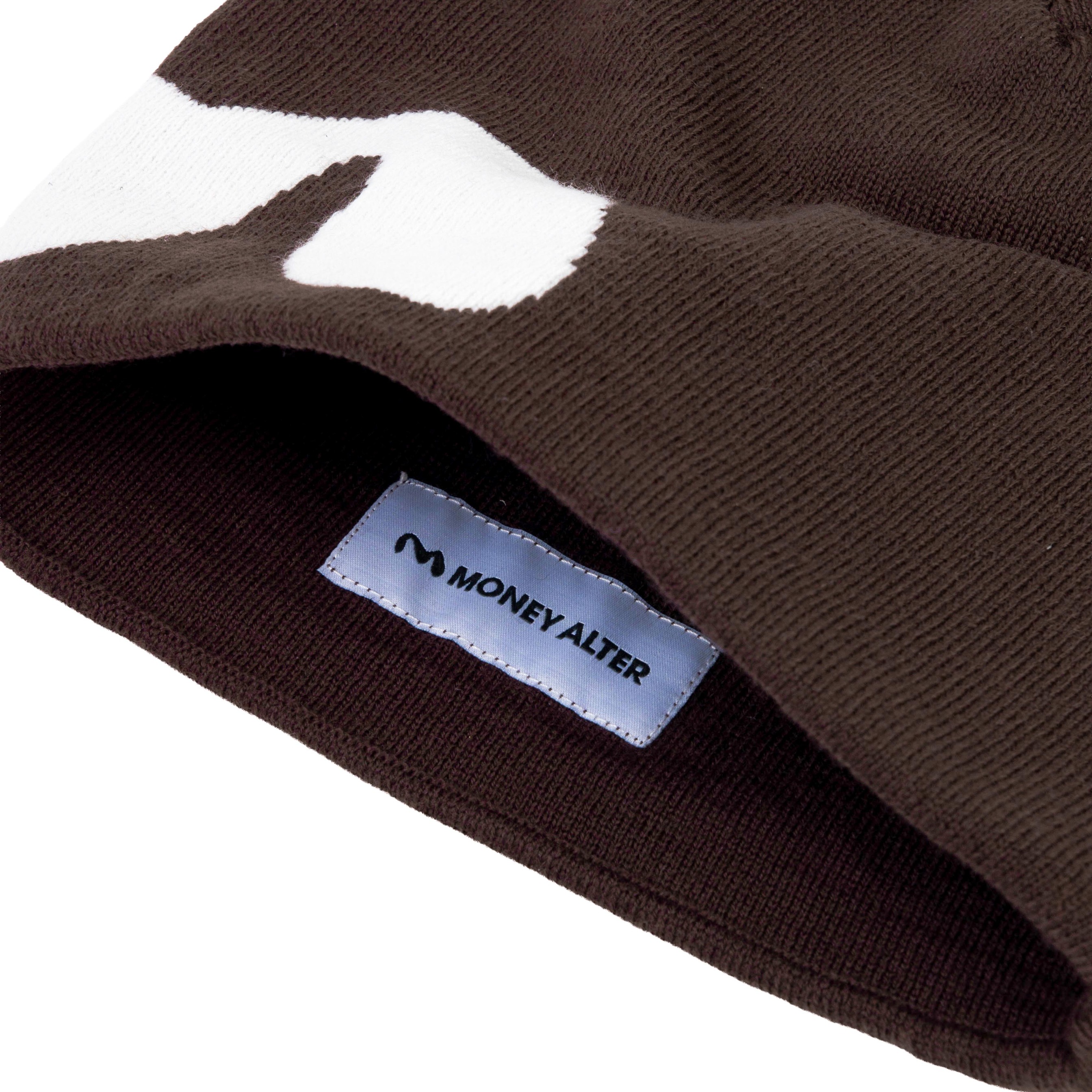 M Logo Beanie Brown