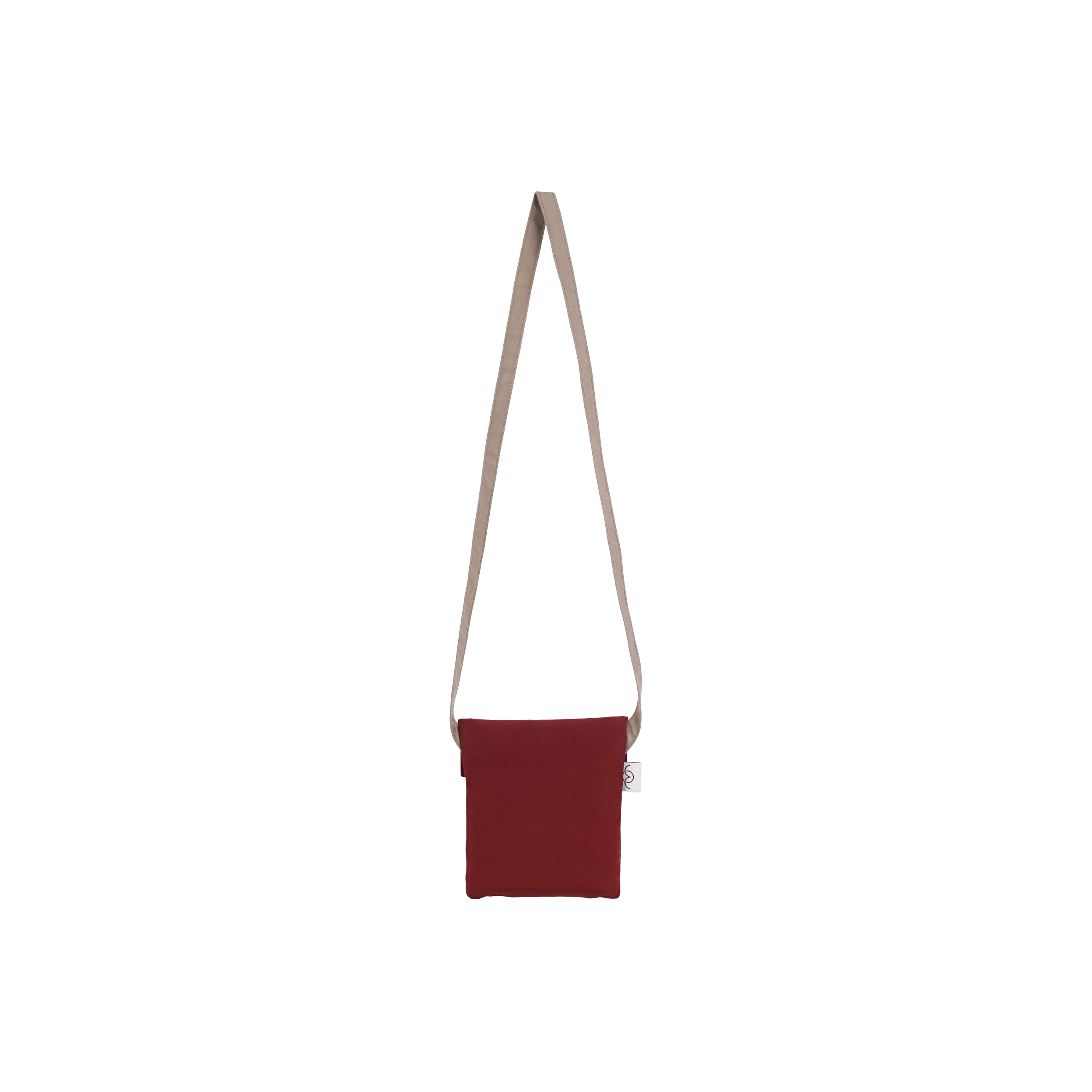 Two Tone Mini Bag Maroon Taupe
