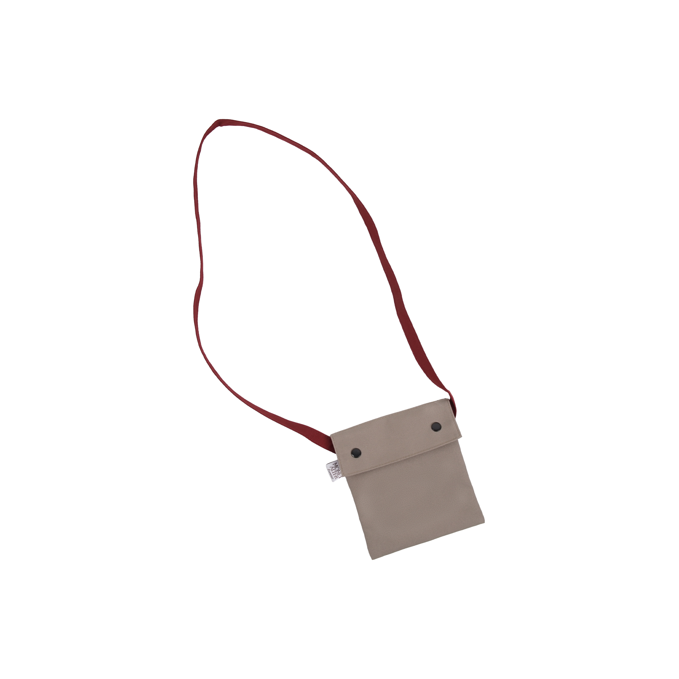 Two Tone Mini Bag Taupe Maroon