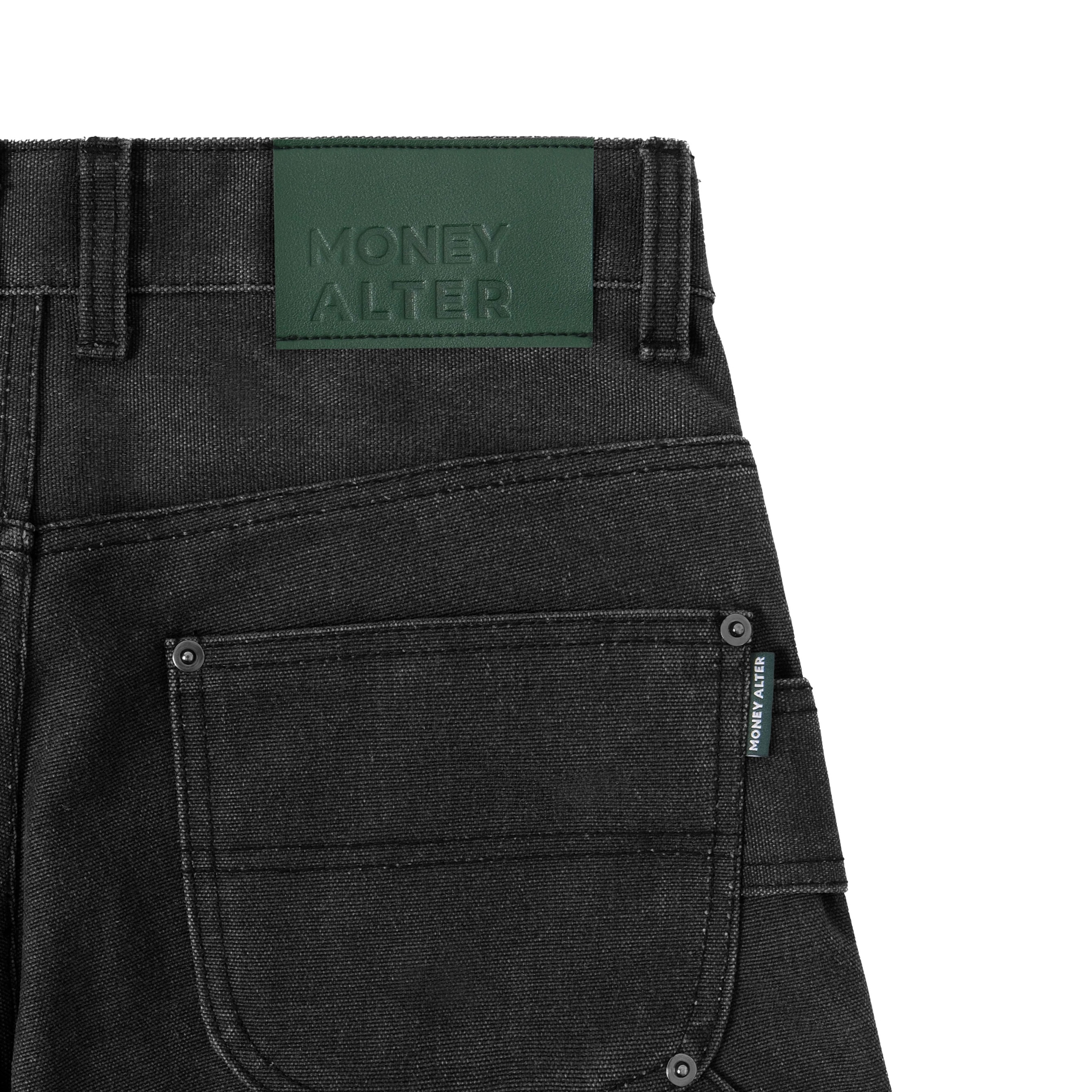Double Knee Heavy Canvas Pants Faded Black
