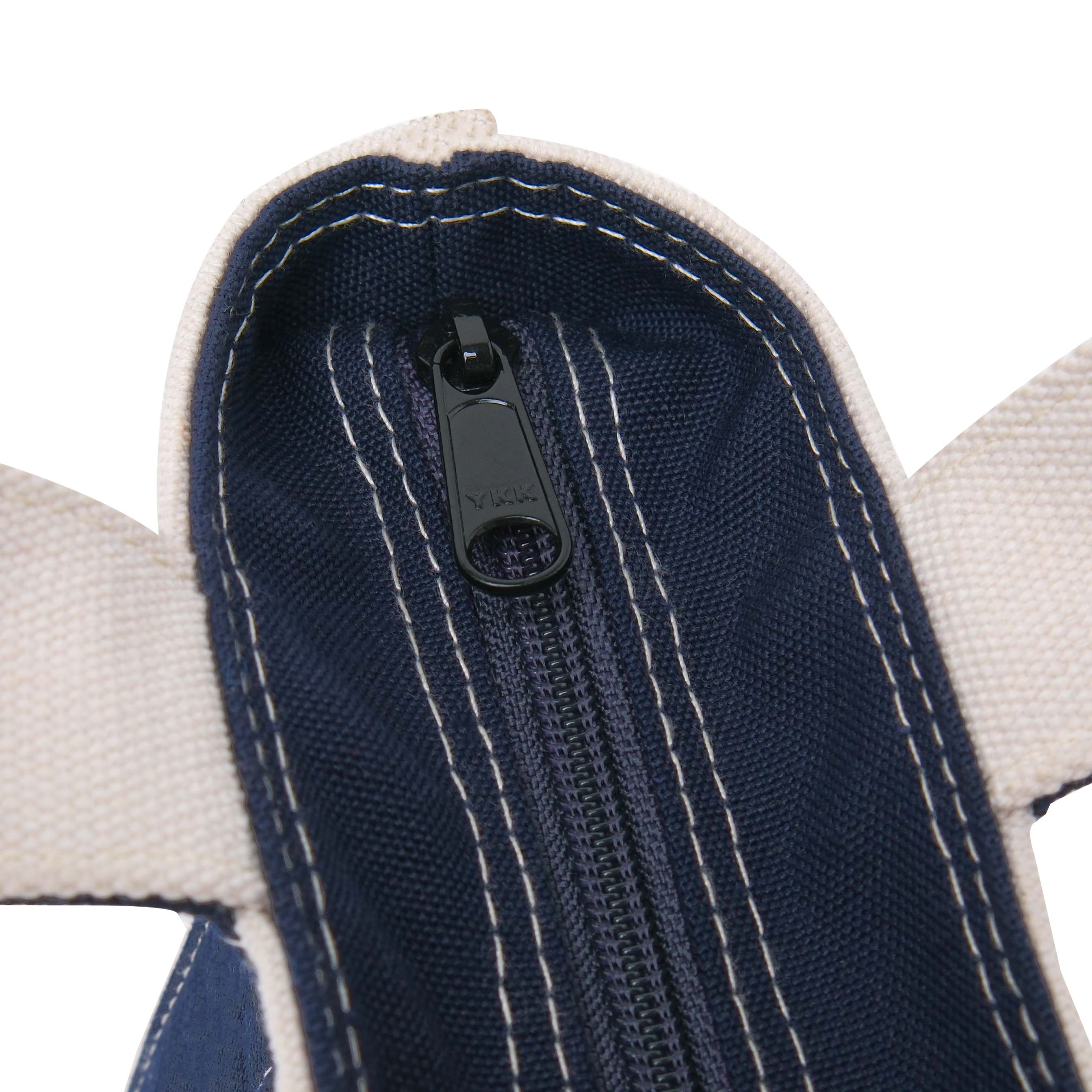 Heavy Canvas Bag Small Size Natural and Navy