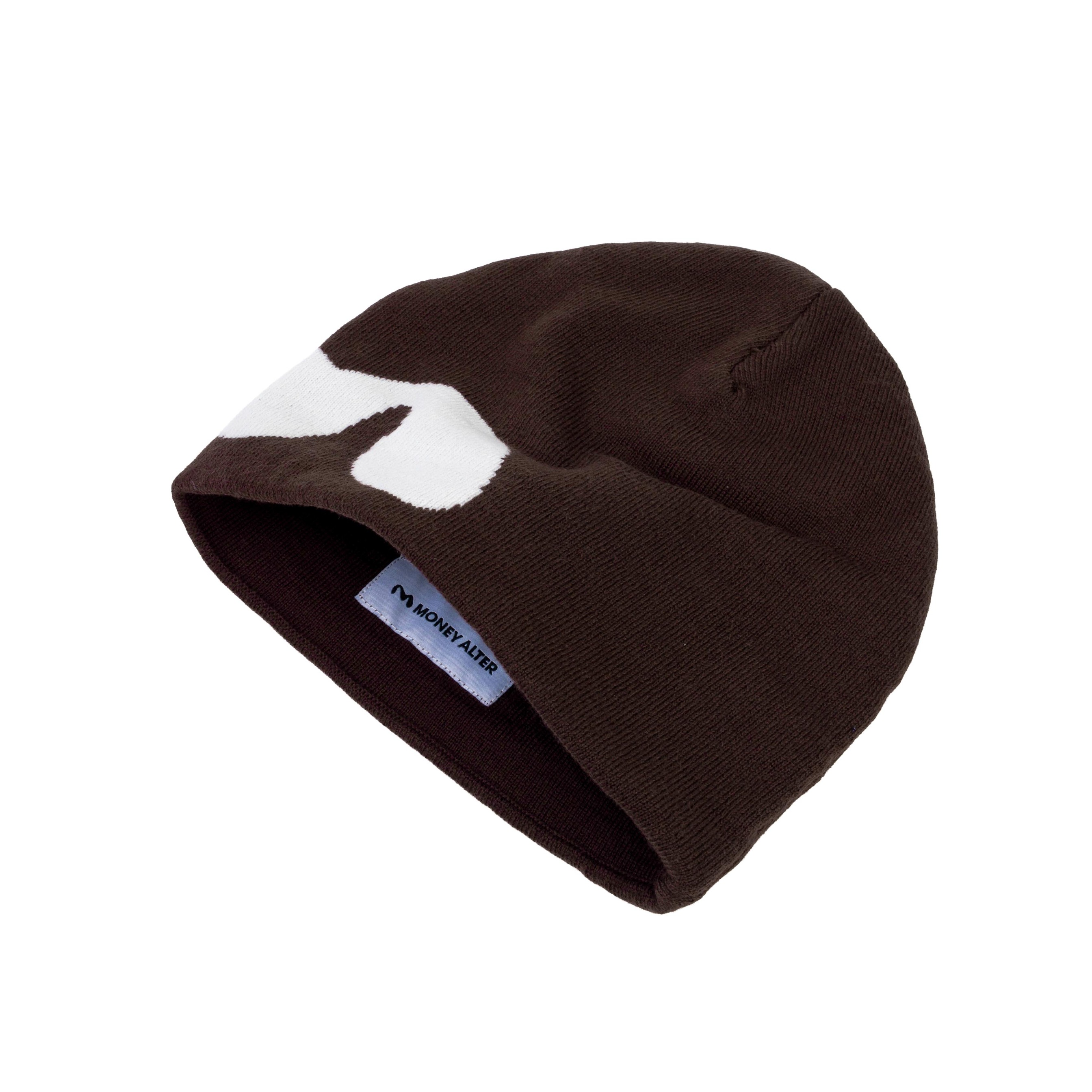 M Logo Beanie Brown