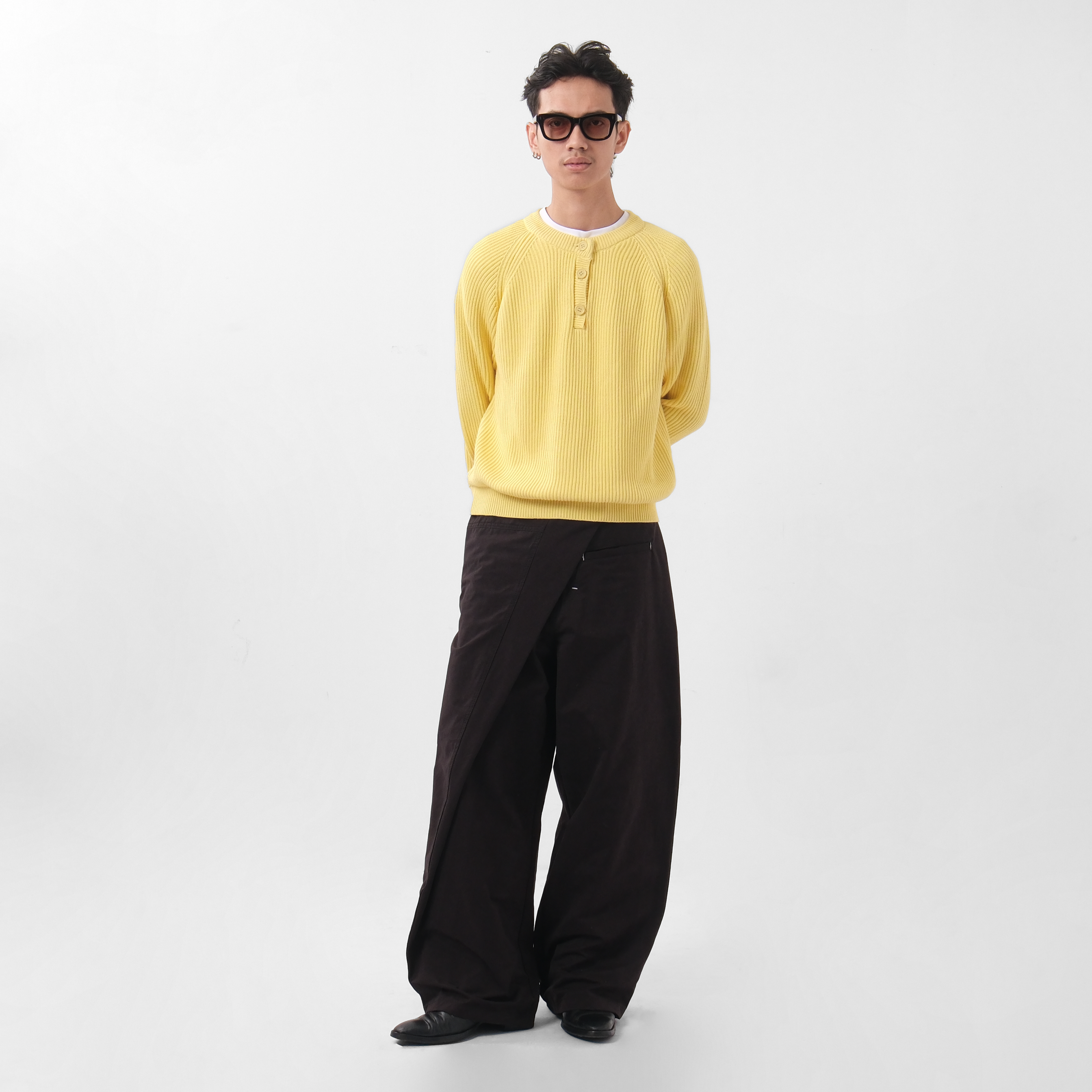 Henley Knit Butter Yellow